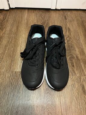 Women’s Black Athletic Sneakers with White Sole